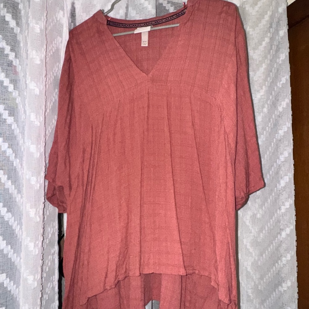 Target Women's Terracotta V-Neck Tunic